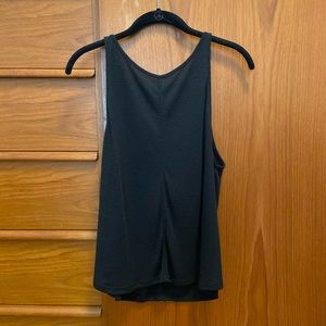Free People black open back tank